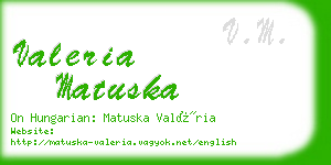 valeria matuska business card